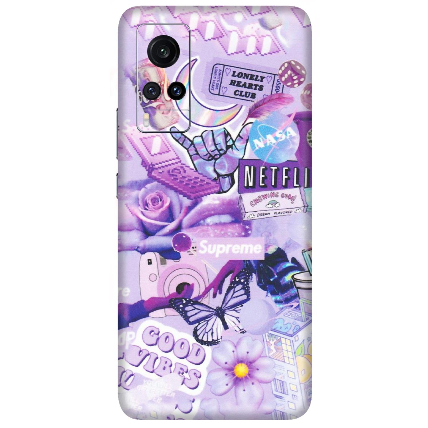 VIVO Z/V/X/T/U/S Series Phone Skins (All Models) - Supreme Purple Magic - Matte Finish (M-88) Vivo X60