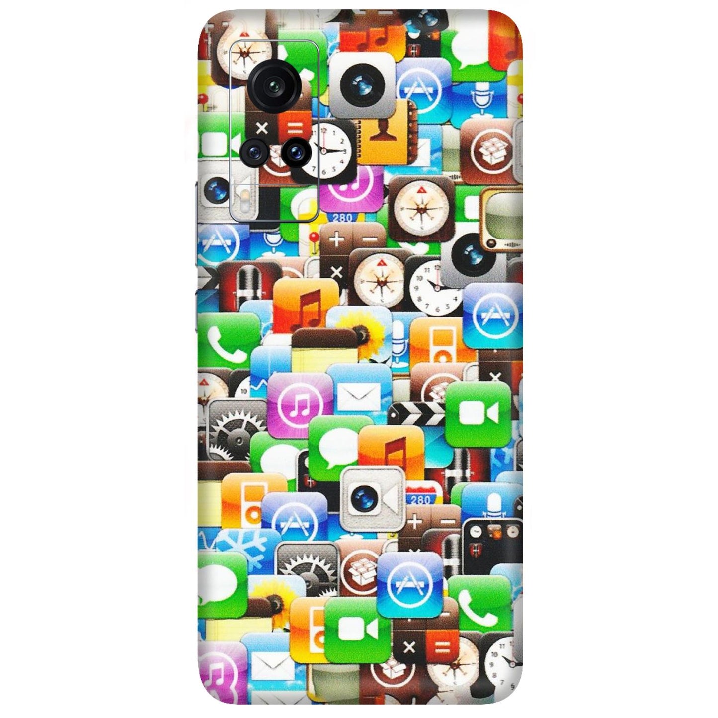 VIVO Z/V/X/T/U/S Series Phone Skins (All Models) - All Apple Icons - Matte Finish (M-93) Vivo X60