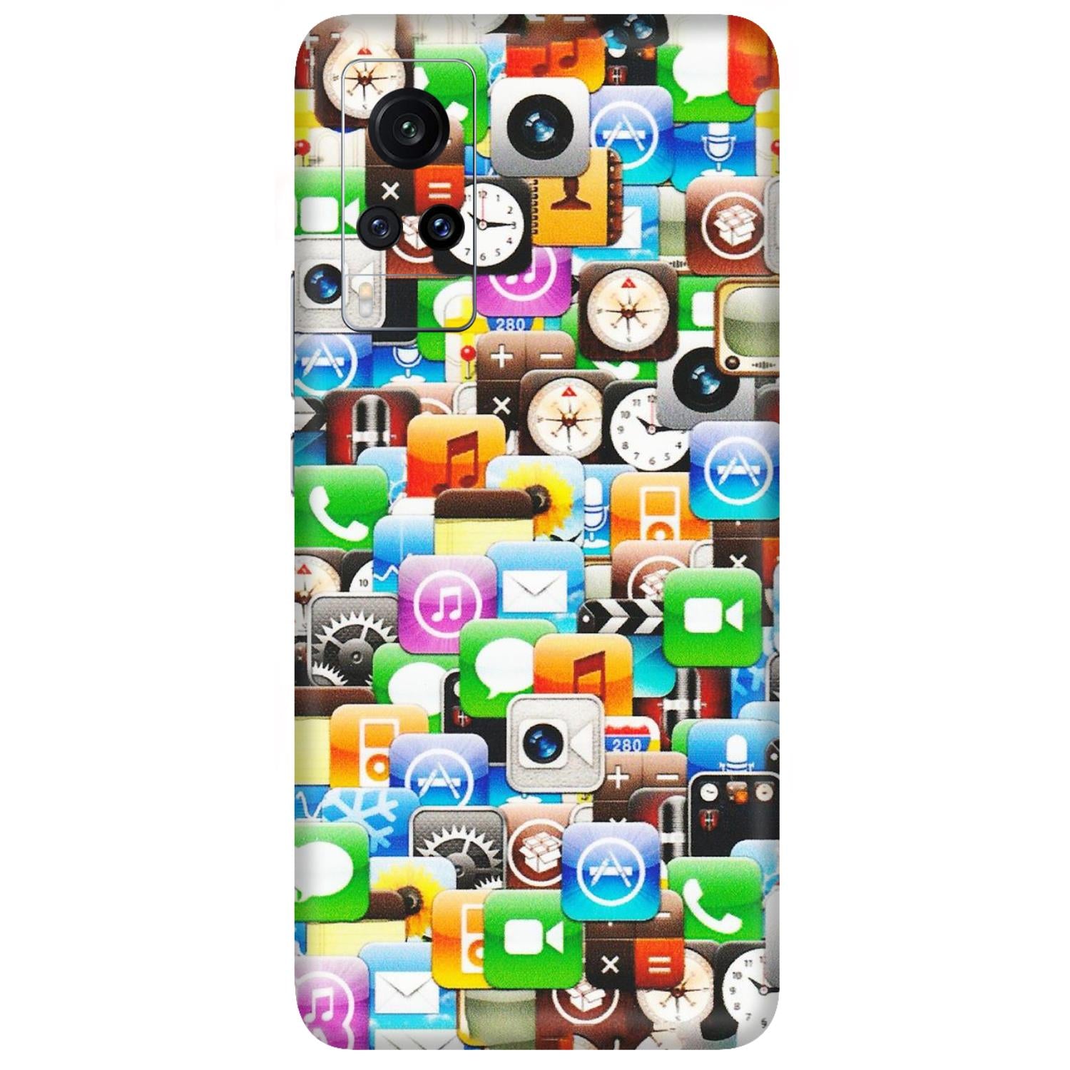 VIVO Z/V/X/T/U/S Series Phone Skins (All Models) - All Apple Icons - Matte Finish (M-93) Vivo X60