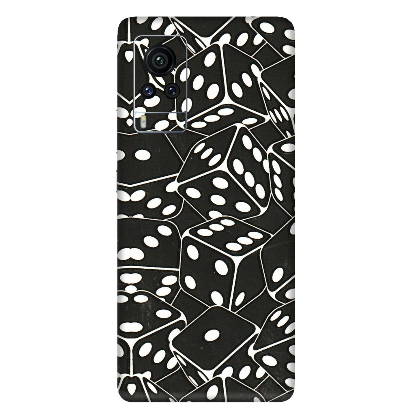 VIVO Z/V/X/T/U/S Series Phone Skins (All Models) - Big Black Dices - 3D Embossed Finish (L-106) Vivo X60 Pro