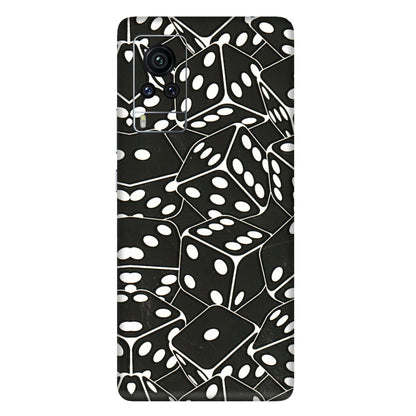 VIVO Z/V/X/T/U/S Series Phone Skins (All Models) - Big Black Dices - 3D Embossed Finish (L-106) Vivo X60 Pro