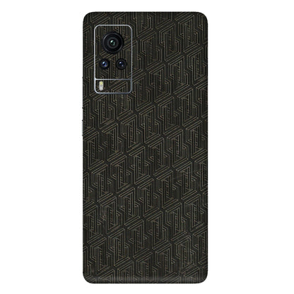 VIVO Z/V/X/T/U/S Series Phone Skins (All Models) - Black Abstract Pattern - 3D Embossed Finish (L-117) Vivo X60 Pro