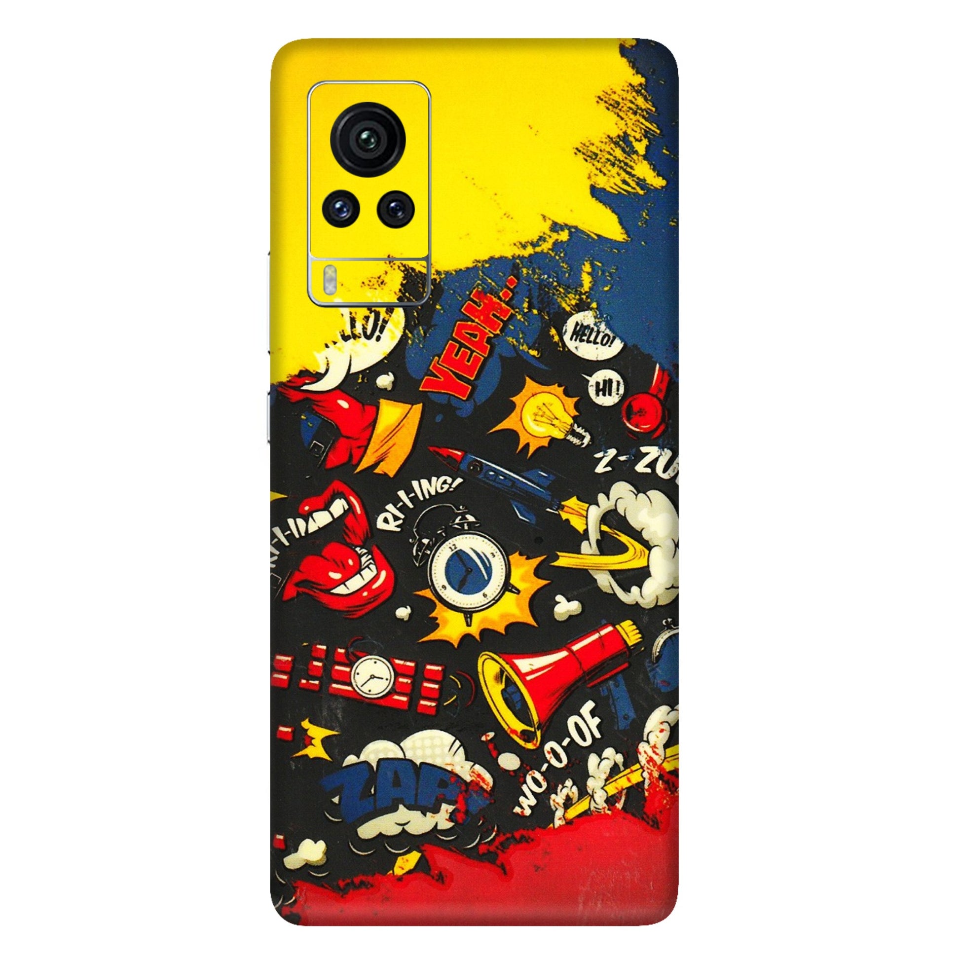VIVO Z/V/X/T/U/S Series Phone Skins (All Models) - Pacific Doodle Art - 3D Embossed Finish (L-120) Vivo X60 Pro