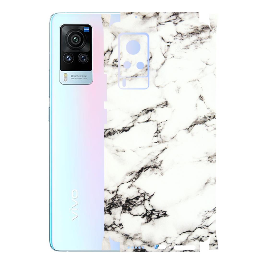 VIVO Z/V/X/T/U/S Series Phone Skins (All Models) - Black and White Marble Texture - 3D Embossed Finish (L-124) Vivo X60 Pro