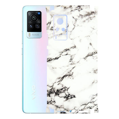 VIVO Z/V/X/T/U/S Series Phone Skins (All Models) - Black and White Marble Texture - 3D Embossed Finish (L-124) Vivo X60 Pro