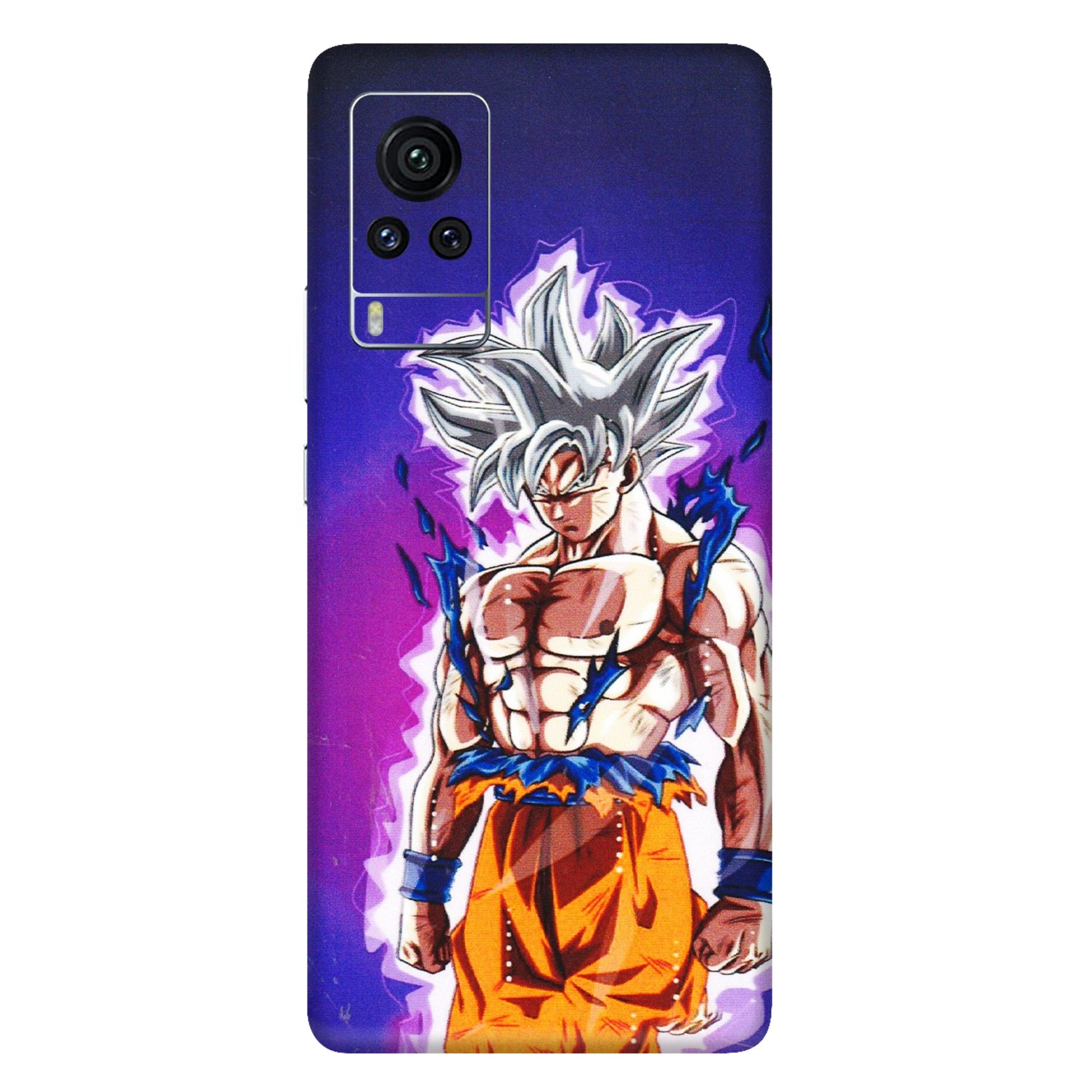 VIVO Z/V/X/T/U/S Series Phone Skins (All Models) - Goku Purple Anime - 3D Embossed Finish (L-147) Vivo X60 Pro