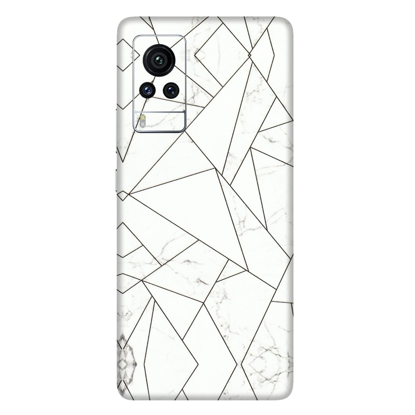VIVO Z/V/X/T/U/S Series Phone Skins (All Models) - Luxury White Marble Effect - 3D Embossed Finish (L-168) Vivo X60 Pro