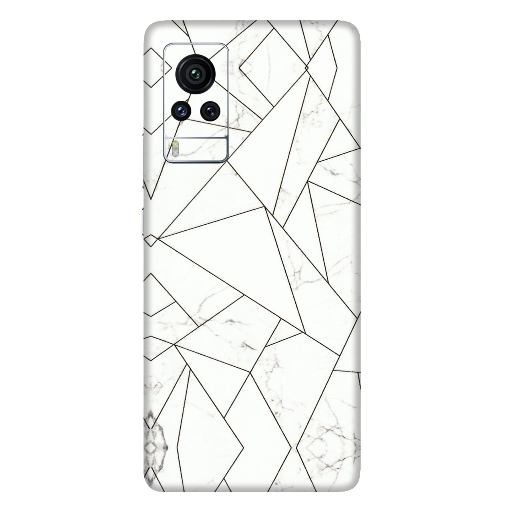 VIVO Z/V/X/T/U/S Series Phone Skins (All Models) - Luxury White Marble Effect - 3D Embossed Finish (L-168) Vivo X60 Pro