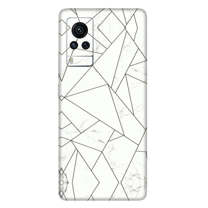 VIVO Z/V/X/T/U/S Series Phone Skins (All Models) - Luxury White Marble Effect - 3D Embossed Finish (L-168) Vivo X60 Pro