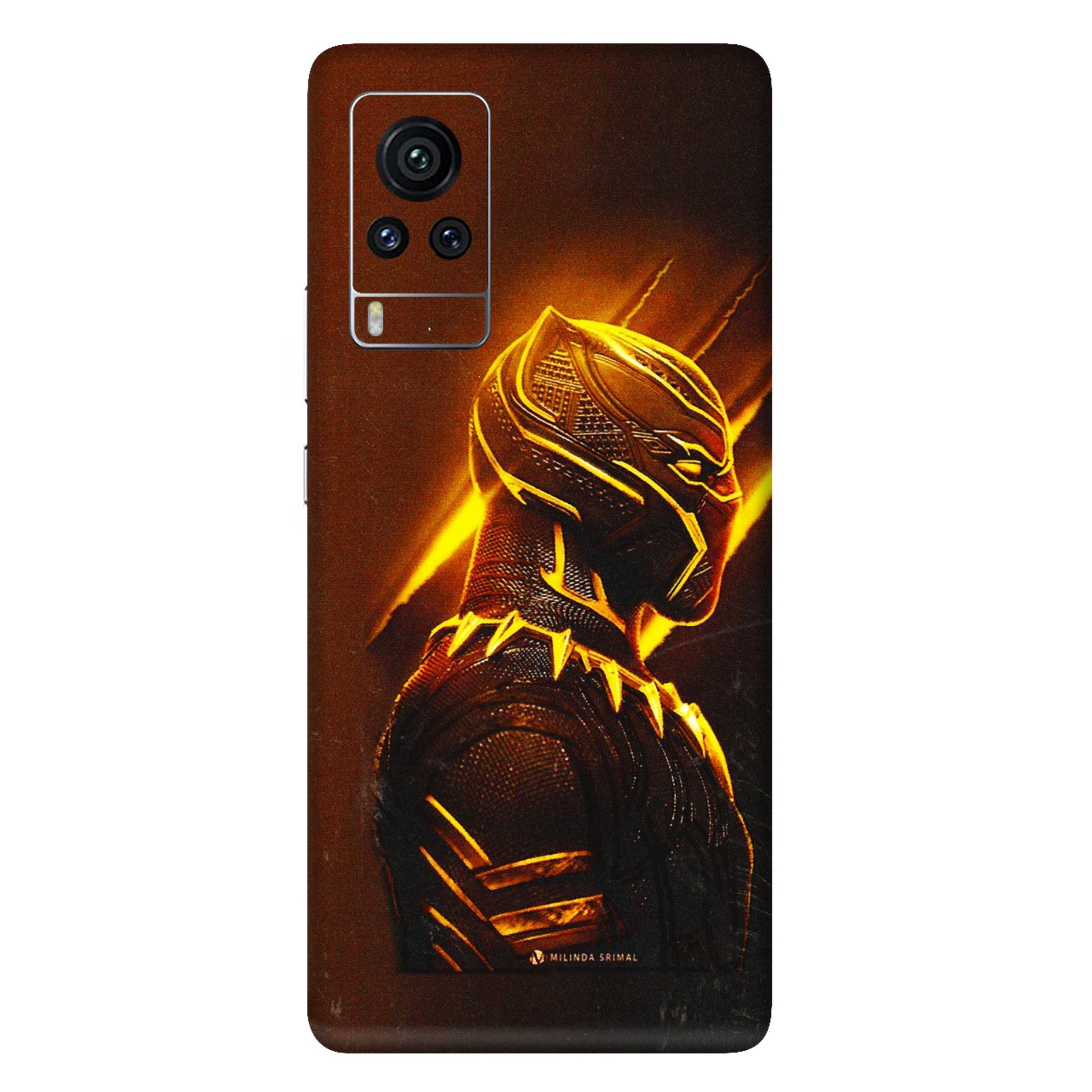 VIVO Z/V/X/T/U/S Series Phone Skins (All Models) - Gold Black Panther - 3D Embossed Finish (L-181) Vivo X60 Pro