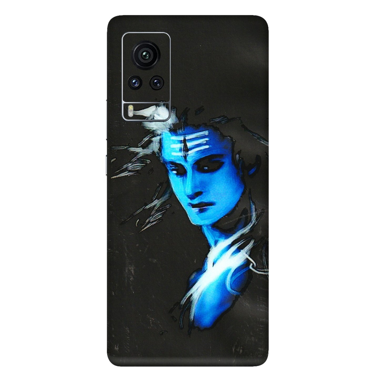 VIVO Z/V/X/T/U/S Series Phone Skins (All Models) - Har Har Mahadev Blue/Black - 3D Embossed Finish (L-185) Vivo X60 Pro
