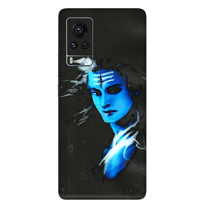 VIVO Z/V/X/T/U/S Series Phone Skins (All Models) - Har Har Mahadev Blue/Black - 3D Embossed Finish (L-185) Vivo X60 Pro