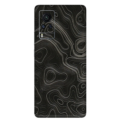 VIVO Z/V/X/T/U/S Series Phone Skins (All Models) - Black Swirl - 3D Embossed Finish (L-196) Vivo X60 Pro