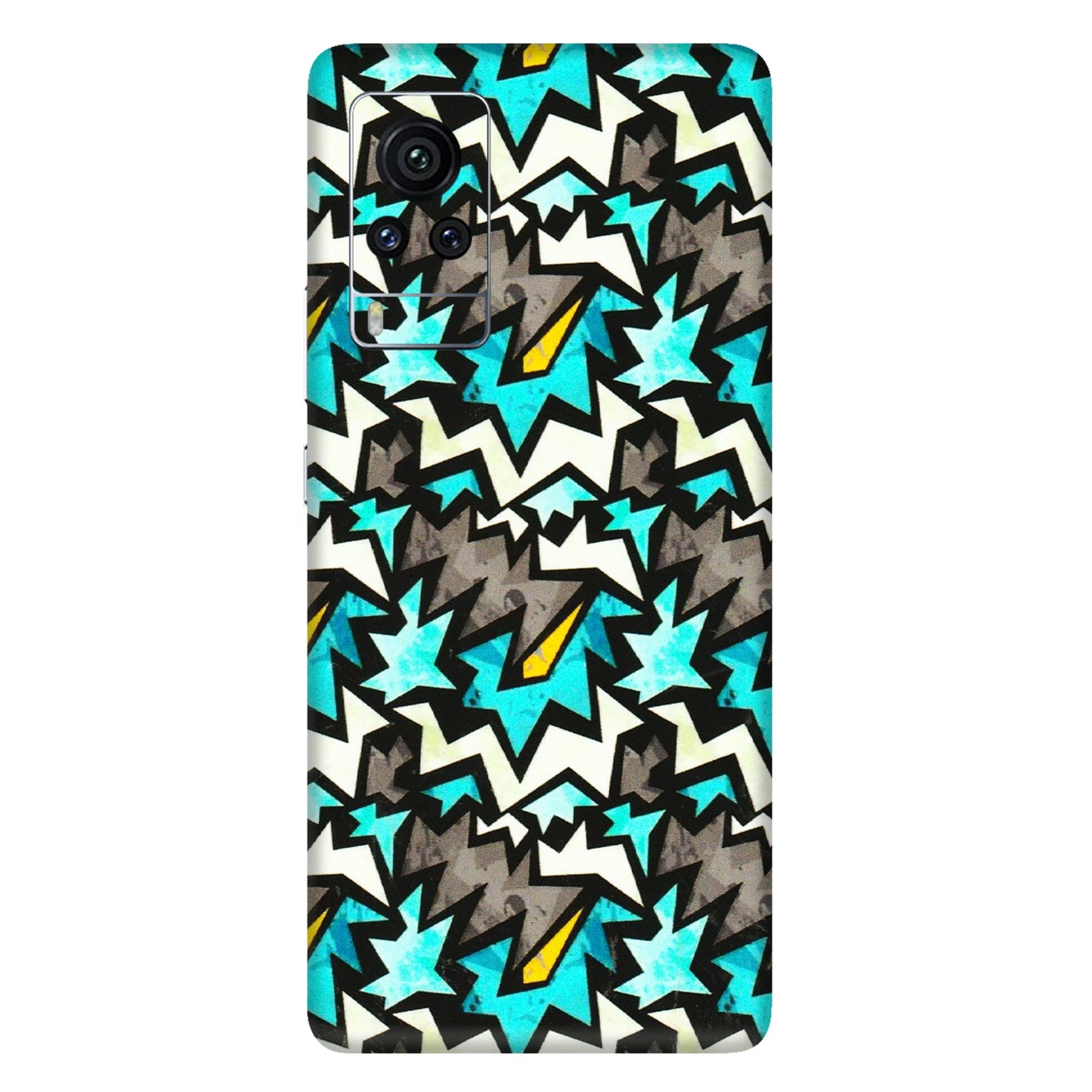 VIVO Z/V/X/T/U/S Series Phone Skins (All Models) - Funky Zig Zag - 3D Embossed Finish (L-223) Vivo X60 Pro