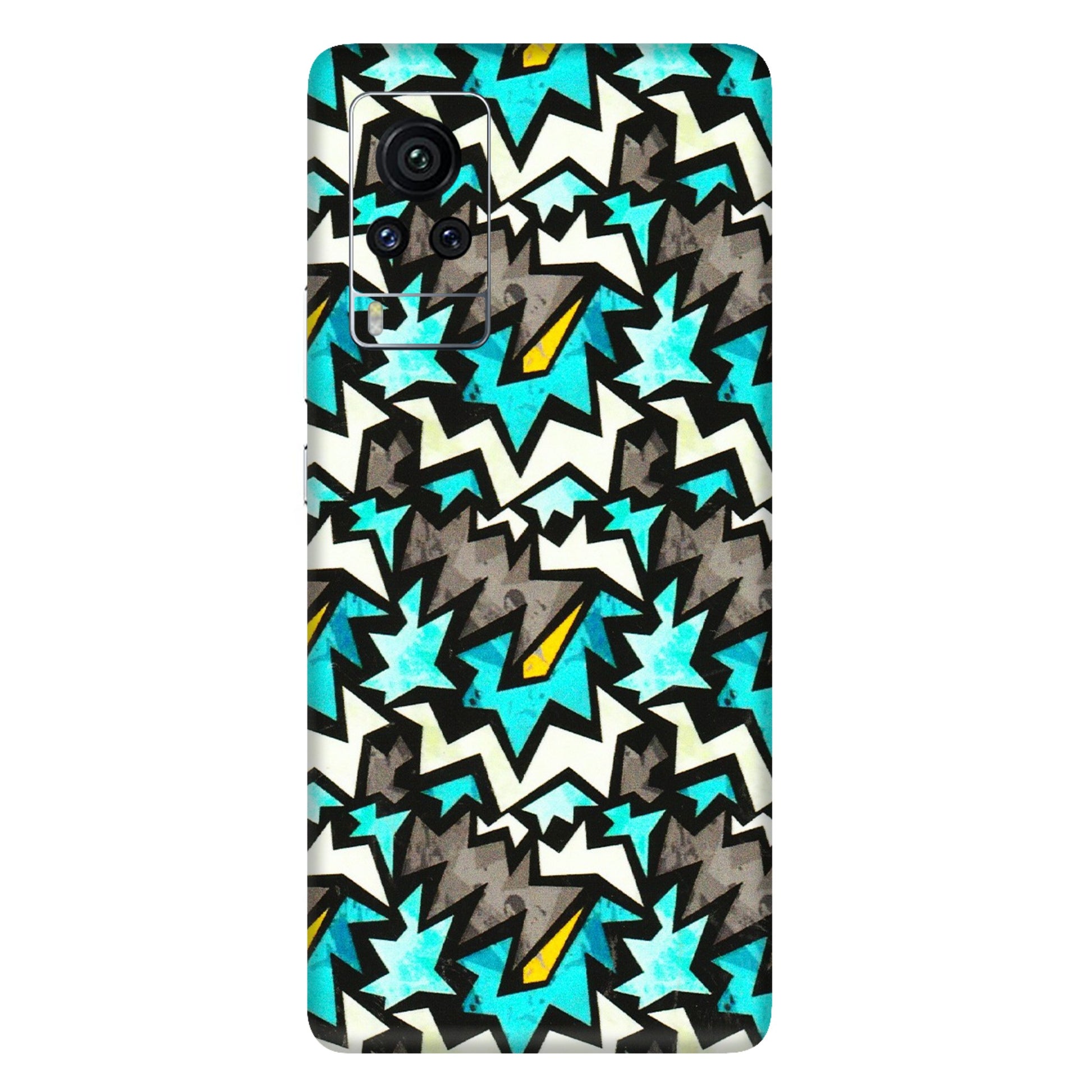 VIVO Z/V/X/T/U/S Series Phone Skins (All Models) - Funky Zig Zag - 3D Embossed Finish (L-223) Vivo X60 Pro
