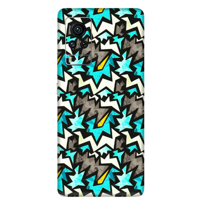 VIVO Z/V/X/T/U/S Series Phone Skins (All Models) - Funky Zig Zag - 3D Embossed Finish (L-223) Vivo X60 Pro