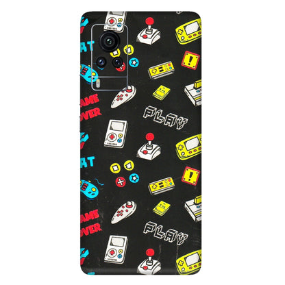 VIVO Z/V/X/T/U/S Series Phone Skins (All Models) - Gaming Doodles - 3D Embossed Finish (L-224) Vivo X60 Pro
