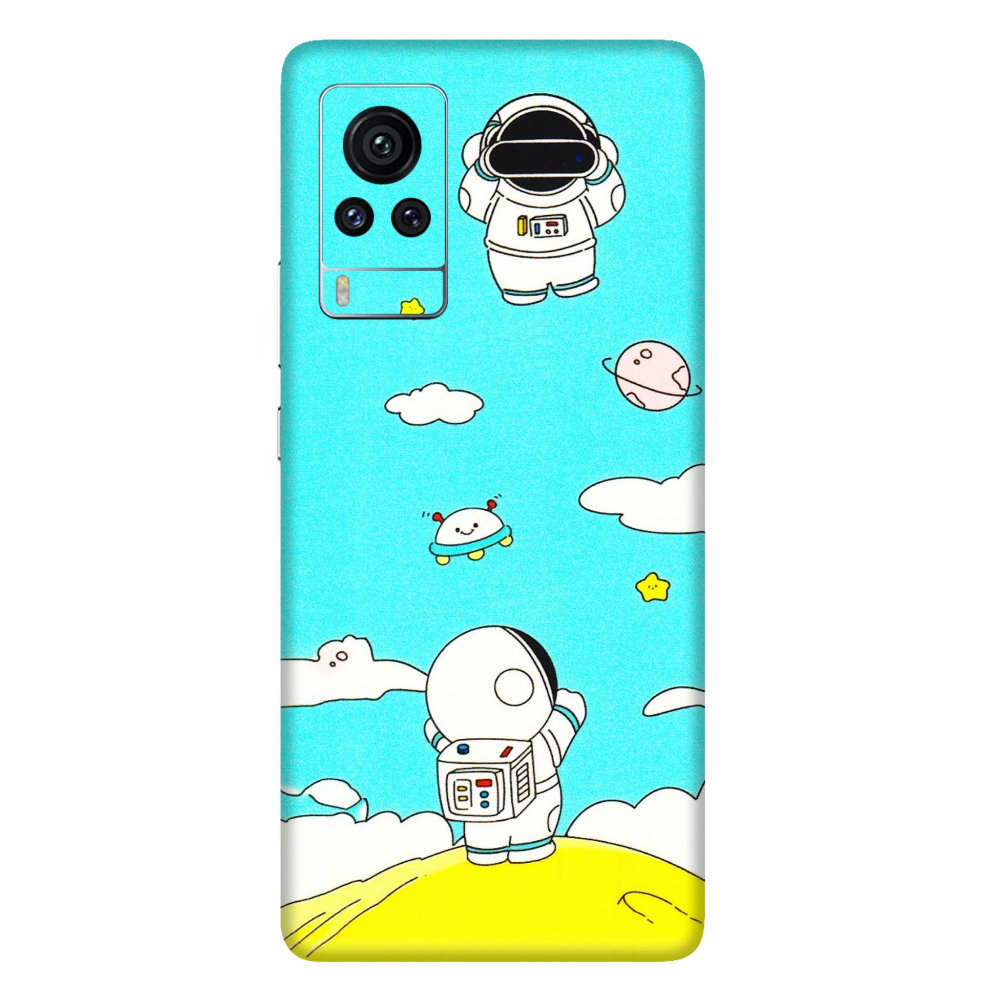 VIVO Z/V/X/T/U/S Series Phone Skins (All Models) - Blue Skies Astro Float - 3D Embossed Finish (L-230) Vivo X60 Pro