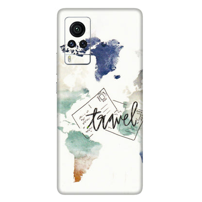 VIVO Z/V/X/T/U/S Series Phone Skins (All Models) - Travel The World - 3D Embossed Finish (L-232) Vivo X60 Pro