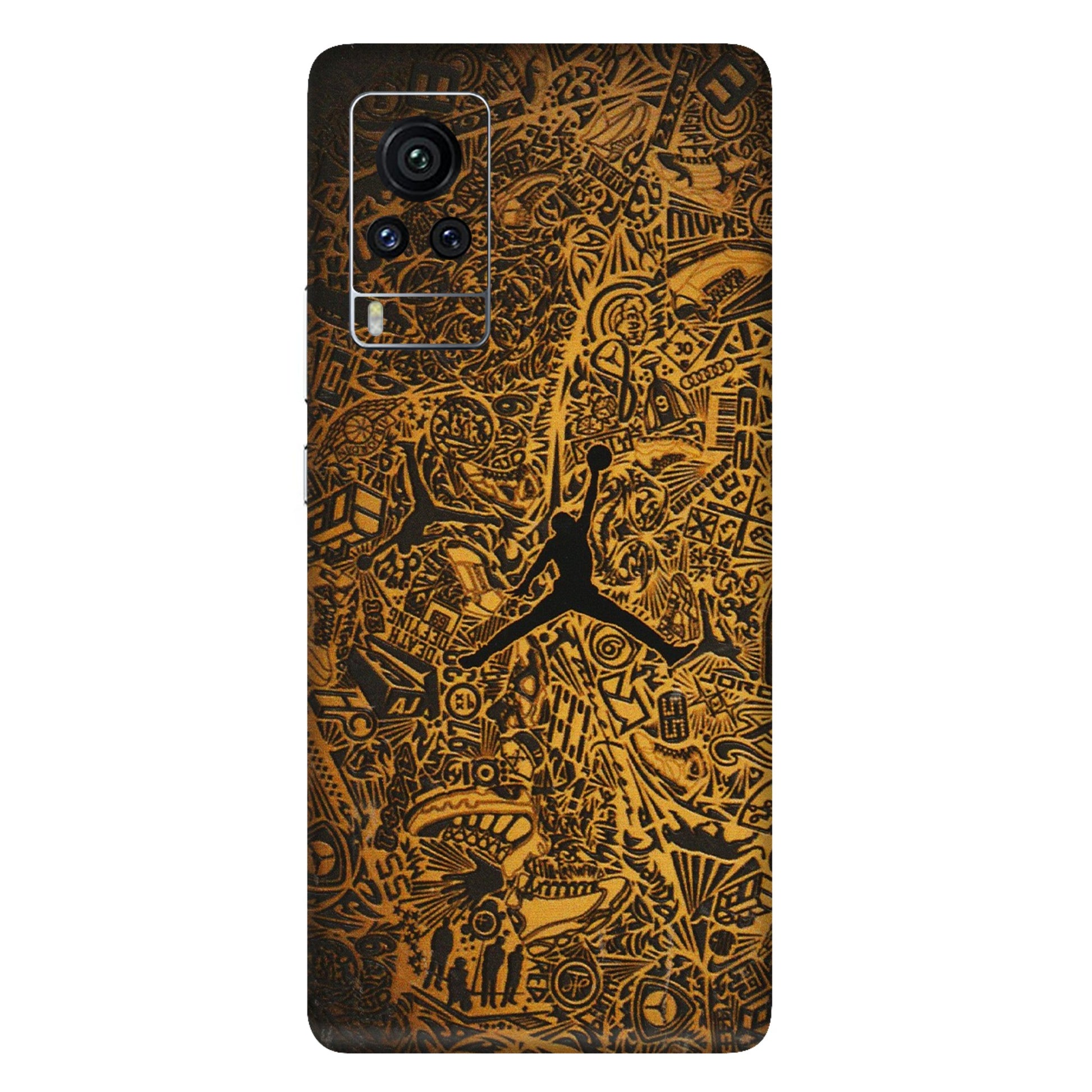 VIVO Z/V/X/T/U/S Series Phone Skins (All Models) - Premium Gold Basketball Player - 3D Embossed Finish (L-236) Vivo X60 Pro