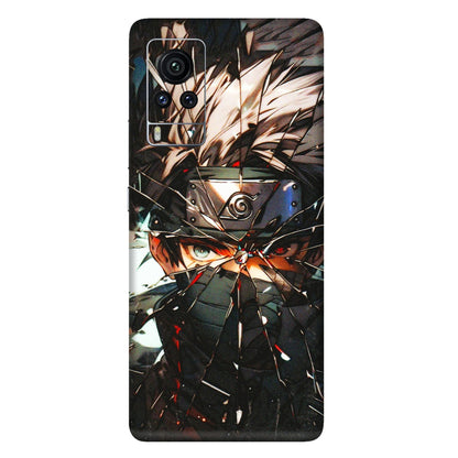 VIVO Z/V/X/T/U/S Series Phone Skins (All Models) - Kakashi Shattered Glass Effect - 3D Embossed Finish (L-237) Vivo X60 Pro