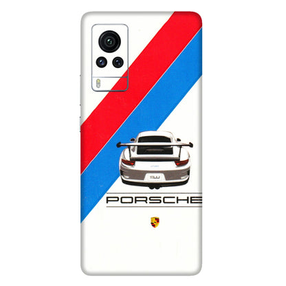VIVO Z/V/X/T/U/S Series Phone Skins (All Models) - Porche Car Sober Logo - 3D Embossed Finish (L-248) Vivo X60 Pro