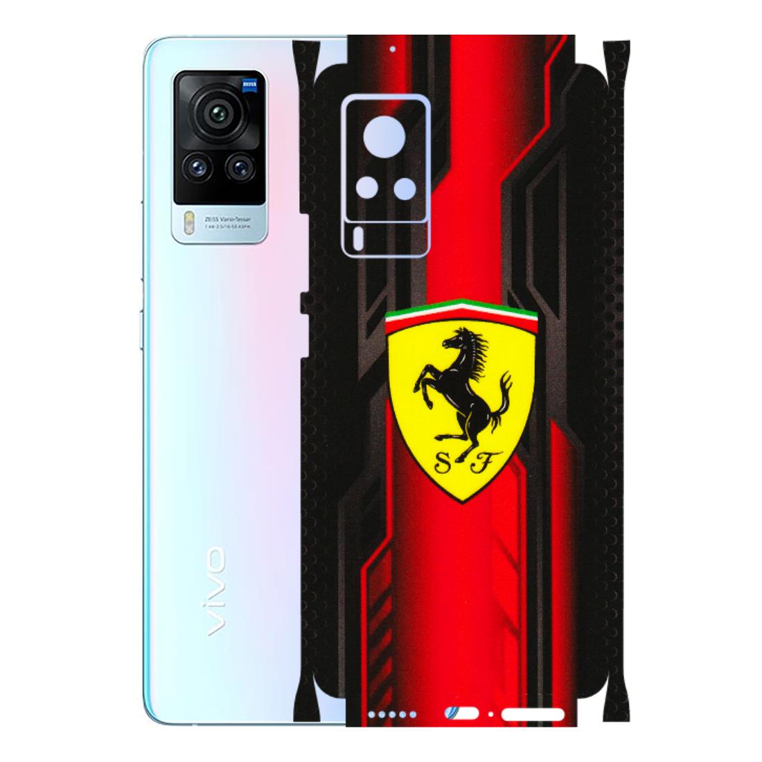 VIVO Z/V/X/T/U/S Series Phone Skins (All Models) - Black Ferrari Logo - 3D Embossed Finish (L-253) Vivo X60 Pro