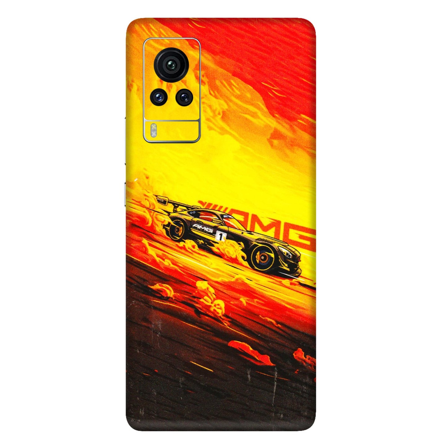 VIVO Z/V/X/T/U/S Series Phone Skins (All Models) - AMG Car Speed Cover - 3D Embossed Finish (L-256) Vivo X60 Pro