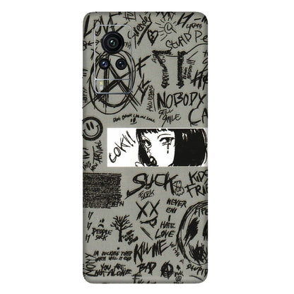 VIVO Z/V/X/T/U/S Series Phone Skins (All Models) - Never Have Love Anime - 3D Embossed Finish (L-260) Vivo X60 Pro