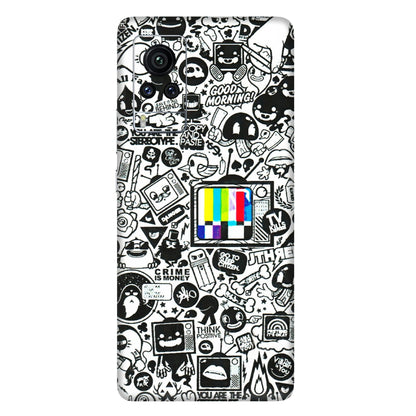 VIVO Z/V/X/T/U/S Series Phone Skins (All Models) - Doodles Positive Art - 3D Embossed Finish (L-263) Vivo X60 Pro