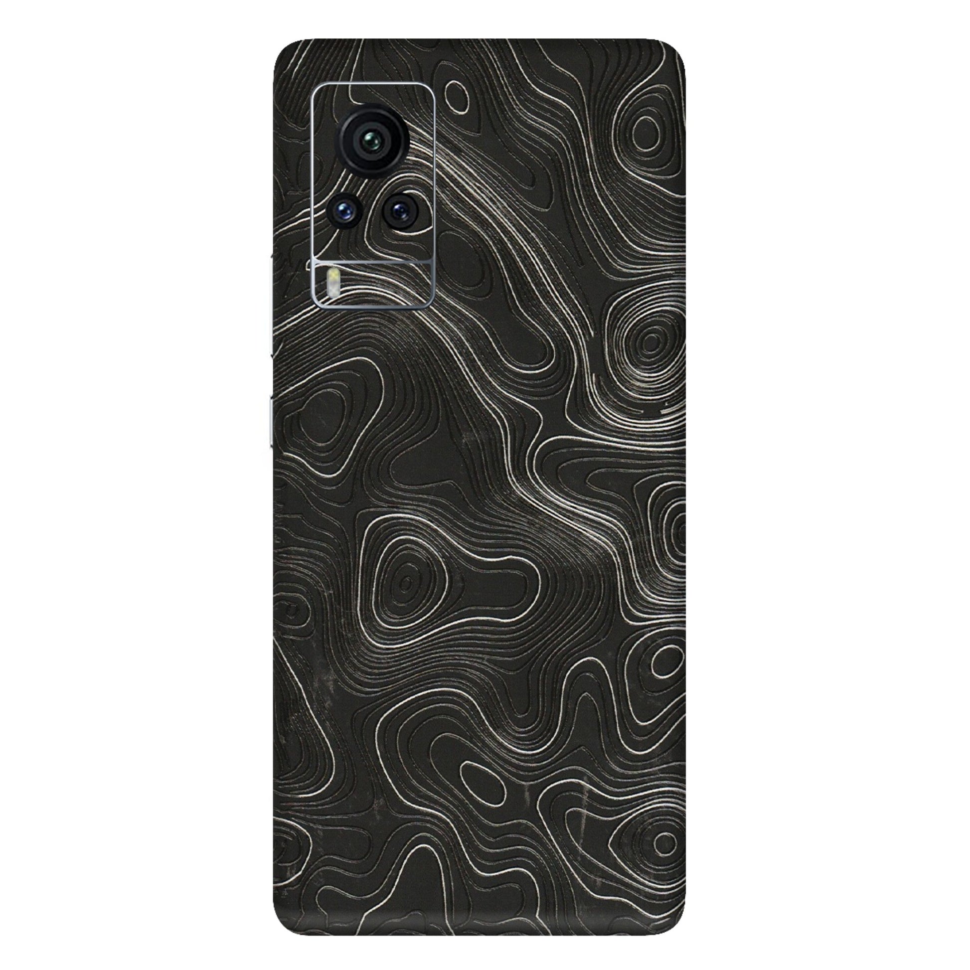VIVO Z/V/X/T/U/S Series Phone Skins (All Models) - Abstract White Line Map - 3D Embossed Finish (L-269) Vivo X60 Pro