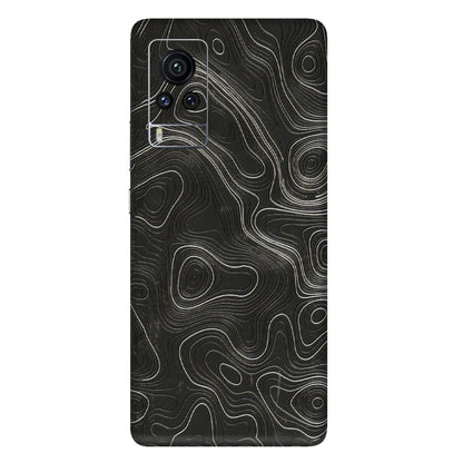 VIVO Z/V/X/T/U/S Series Phone Skins (All Models) - Abstract White Line Map - 3D Embossed Finish (L-269) Vivo X60 Pro
