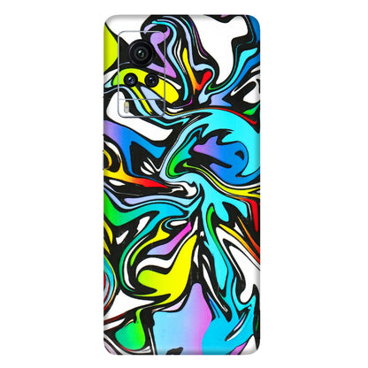 VIVO Z/V/X/T/U/S Series Phone Skins (All Models) - Abstract Colour Paints - 3D Embossed Finish (L-271) Vivo X60 Pro
