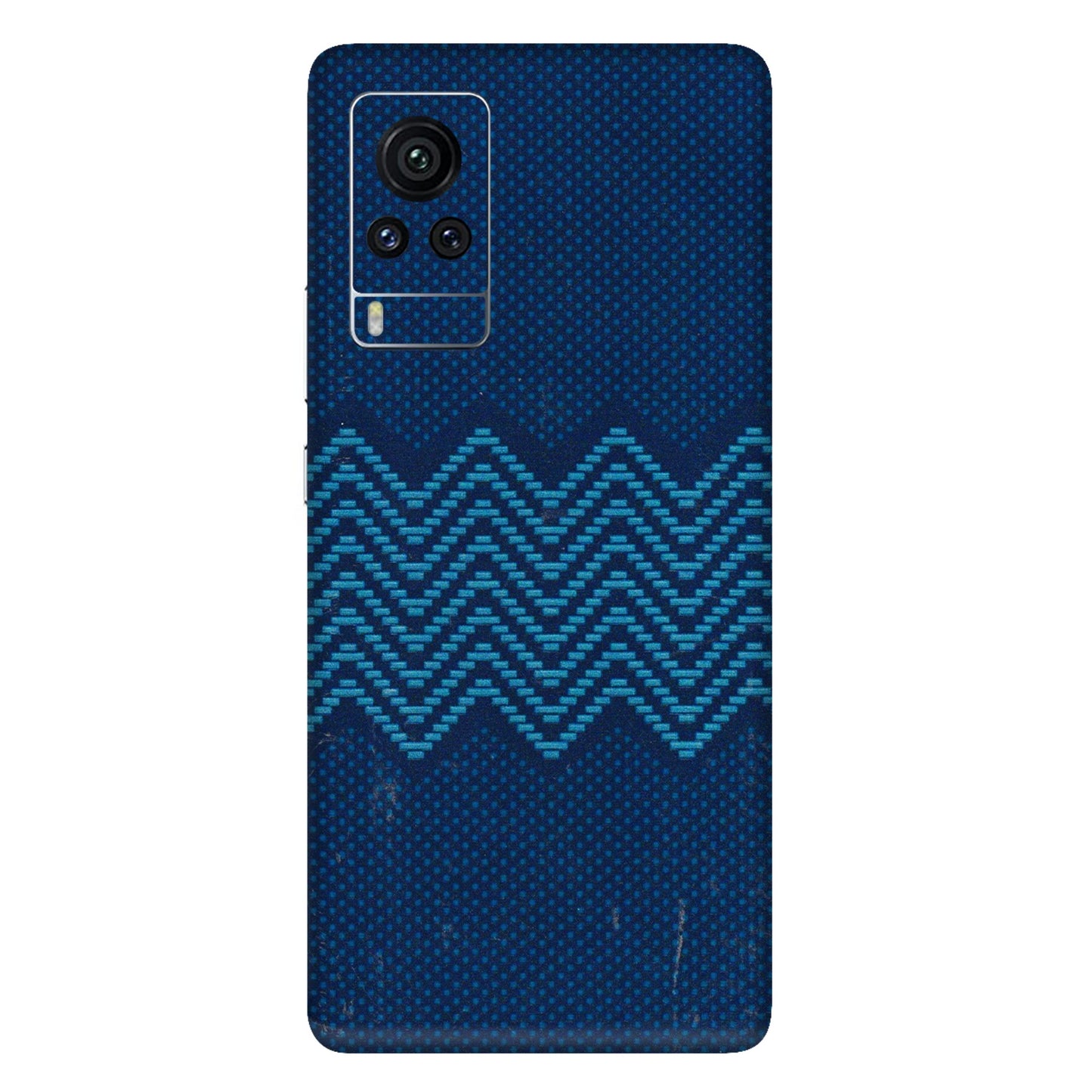 VIVO Z/V/X/T/U/S Series Phone Skins (All Models) - Blue Sober Waves - 3D Embossed Finish (L-306) Vivo X60 Pro