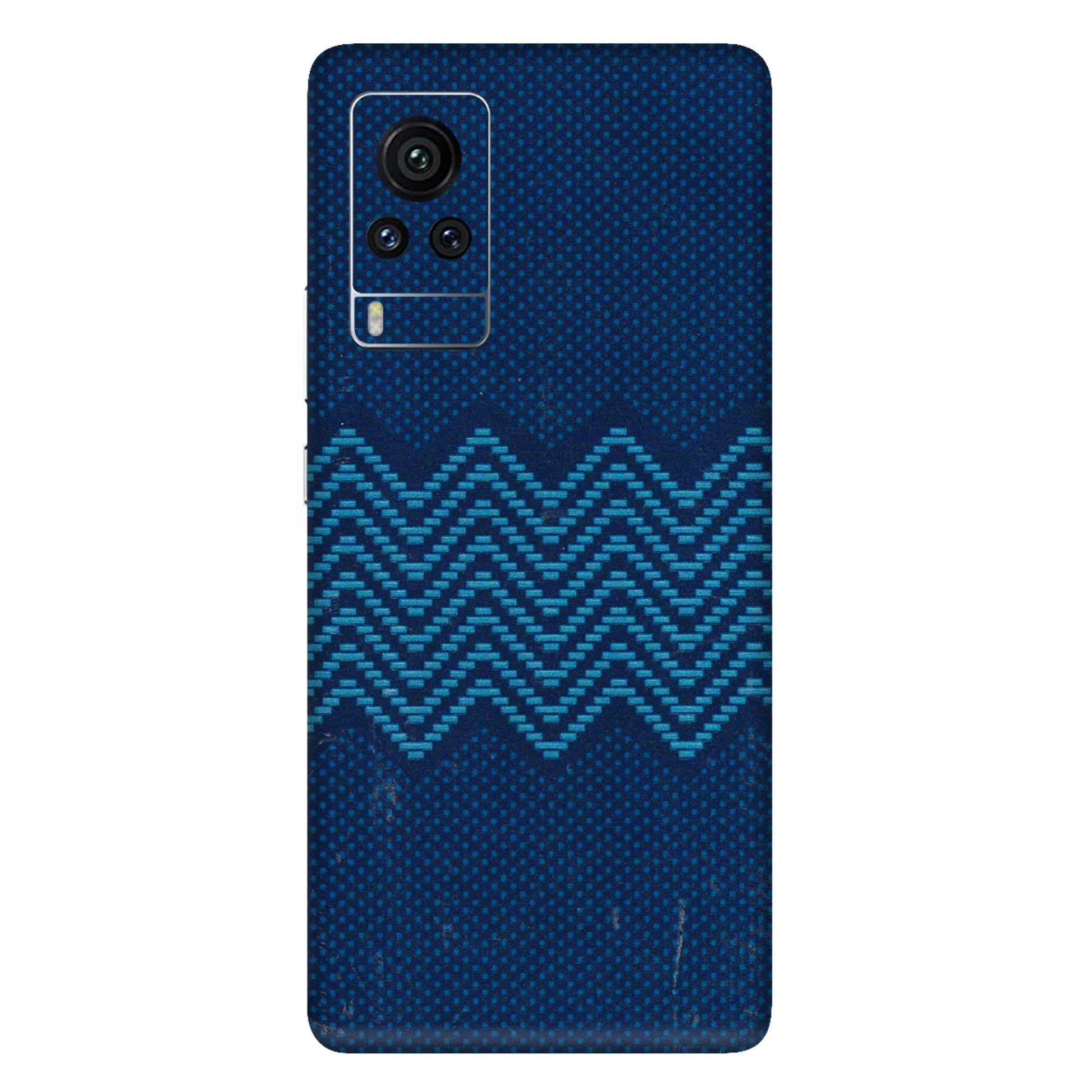 VIVO Z/V/X/T/U/S Series Phone Skins (All Models) - Blue Sober Waves - 3D Embossed Finish (L-306) Vivo X60 Pro