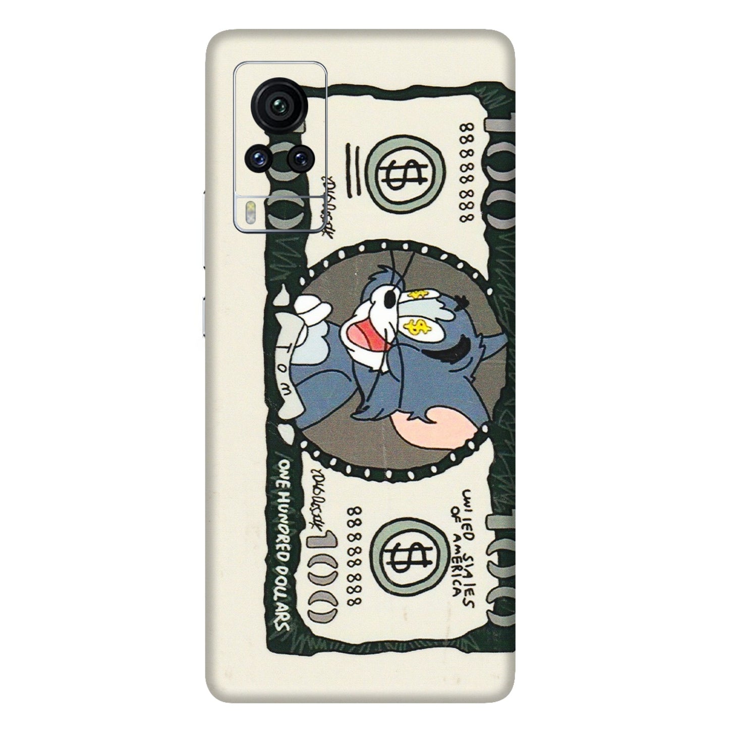 VIVO Z/V/X/T/U/S Series Phone Skins (All Models) - Tom Hundred Dollar - 3D Embossed Finish (L-324) Vivo X60 Pro