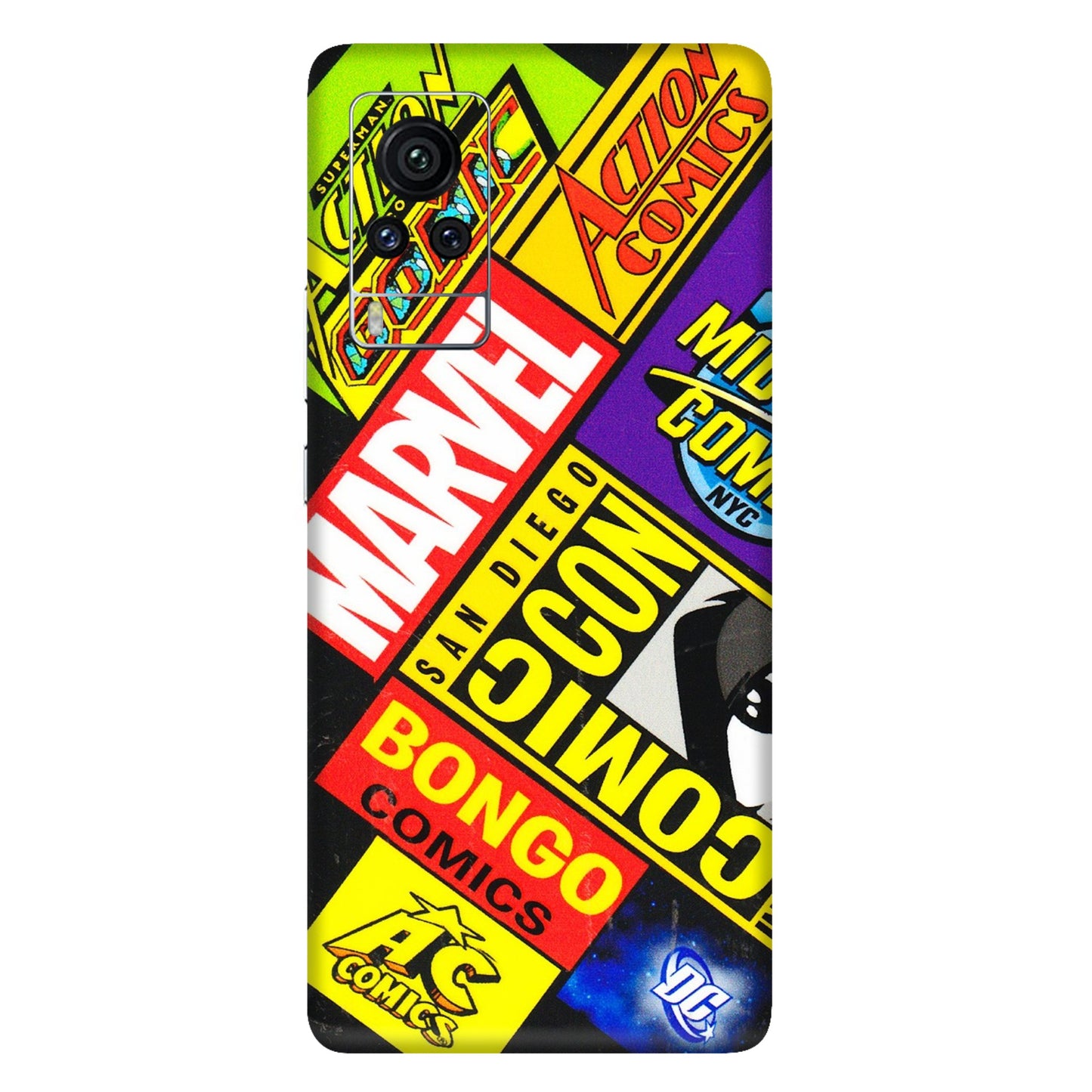 VIVO Z/V/X/T/U/S Series Phone Skins (All Models) - Bongo Comic Con - 3D Embossed Finish (L-325) Vivo X60 Pro