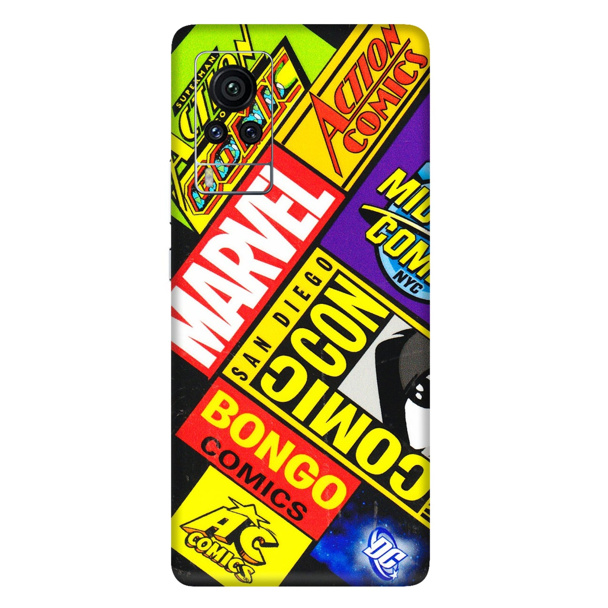 VIVO Z/V/X/T/U/S Series Phone Skins (All Models) - Bongo Comic Con - 3D Embossed Finish (L-325) Vivo X60 Pro