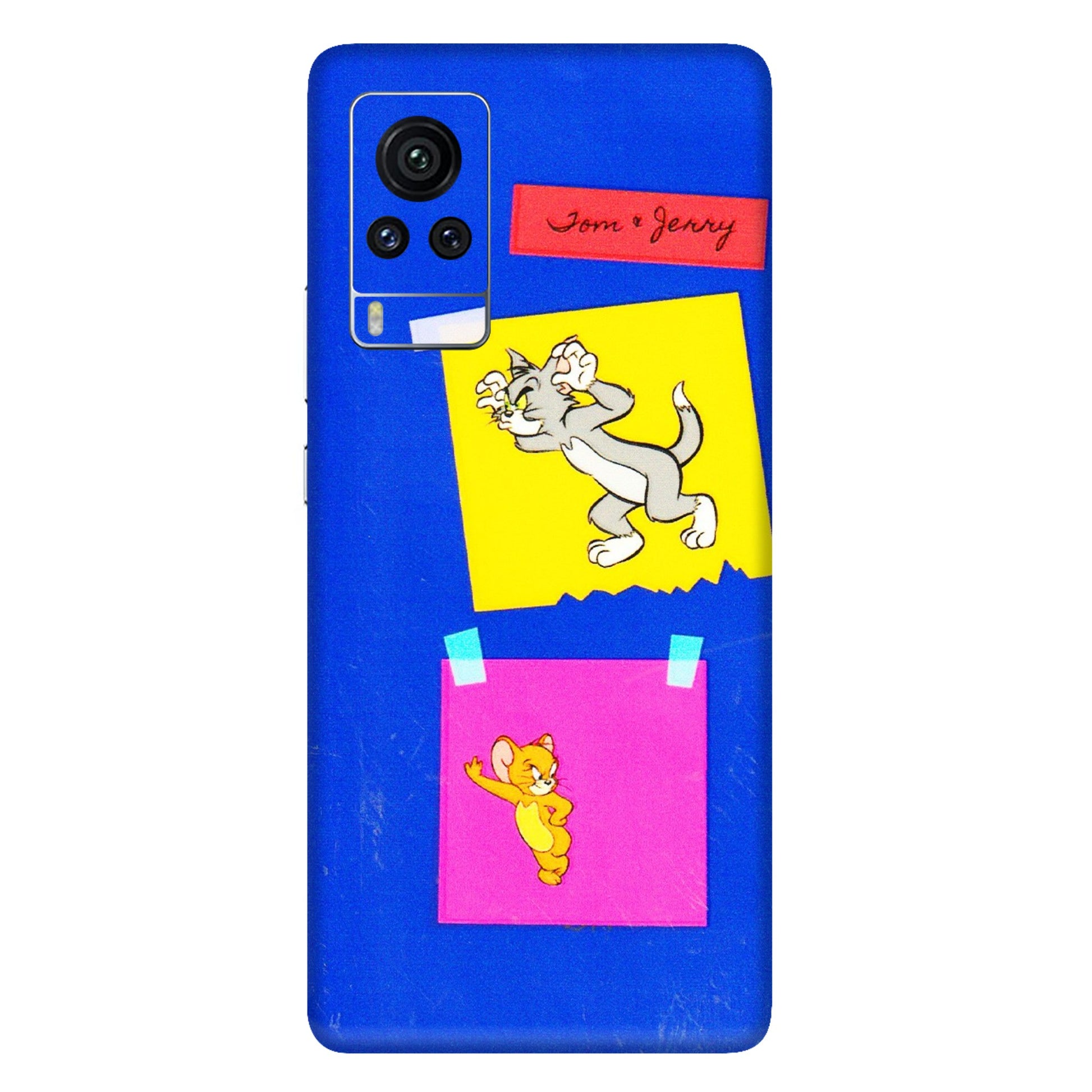 VIVO Z/V/X/T/U/S Series Phone Skins (All Models) - Tom N Jerry Sticky Notes - 3D Embossed Finish (L-88) Vivo X60 Pro