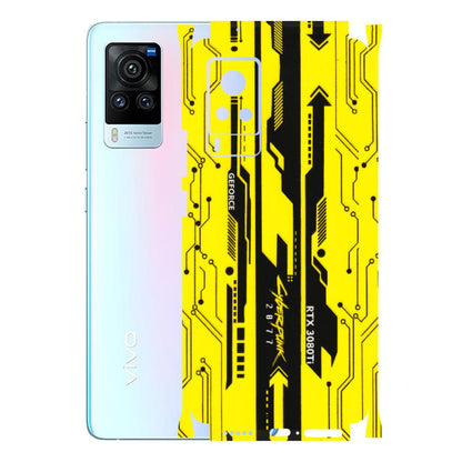 VIVO Z/V/X/T/U/S Series Phone Skins (All Models) - Yellow Cyberpunk - 3D Embossed Finish (L-93) Vivo X60 Pro