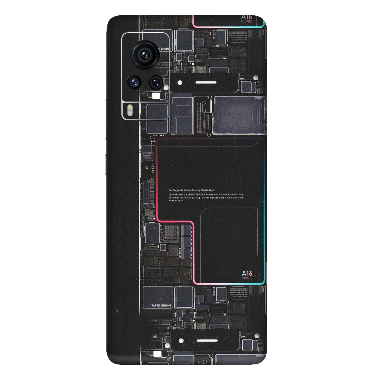 VIVO Z/V/X/T/U/S Series Phone Skins (All Models) - Motherboard Circuit Layout - Matte Finish (M-117) Vivo X60 Pro