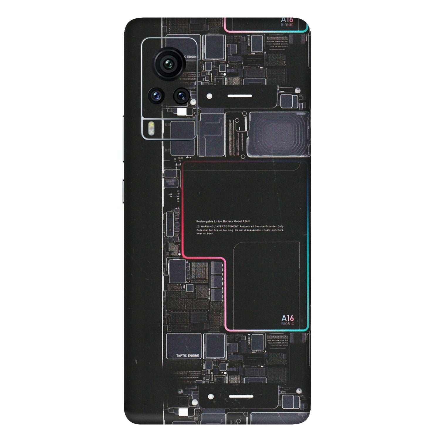 VIVO Z/V/X/T/U/S Series Phone Skins (All Models) - Motherboard Circuit Layout - Matte Finish (M-117) Vivo X60 Pro