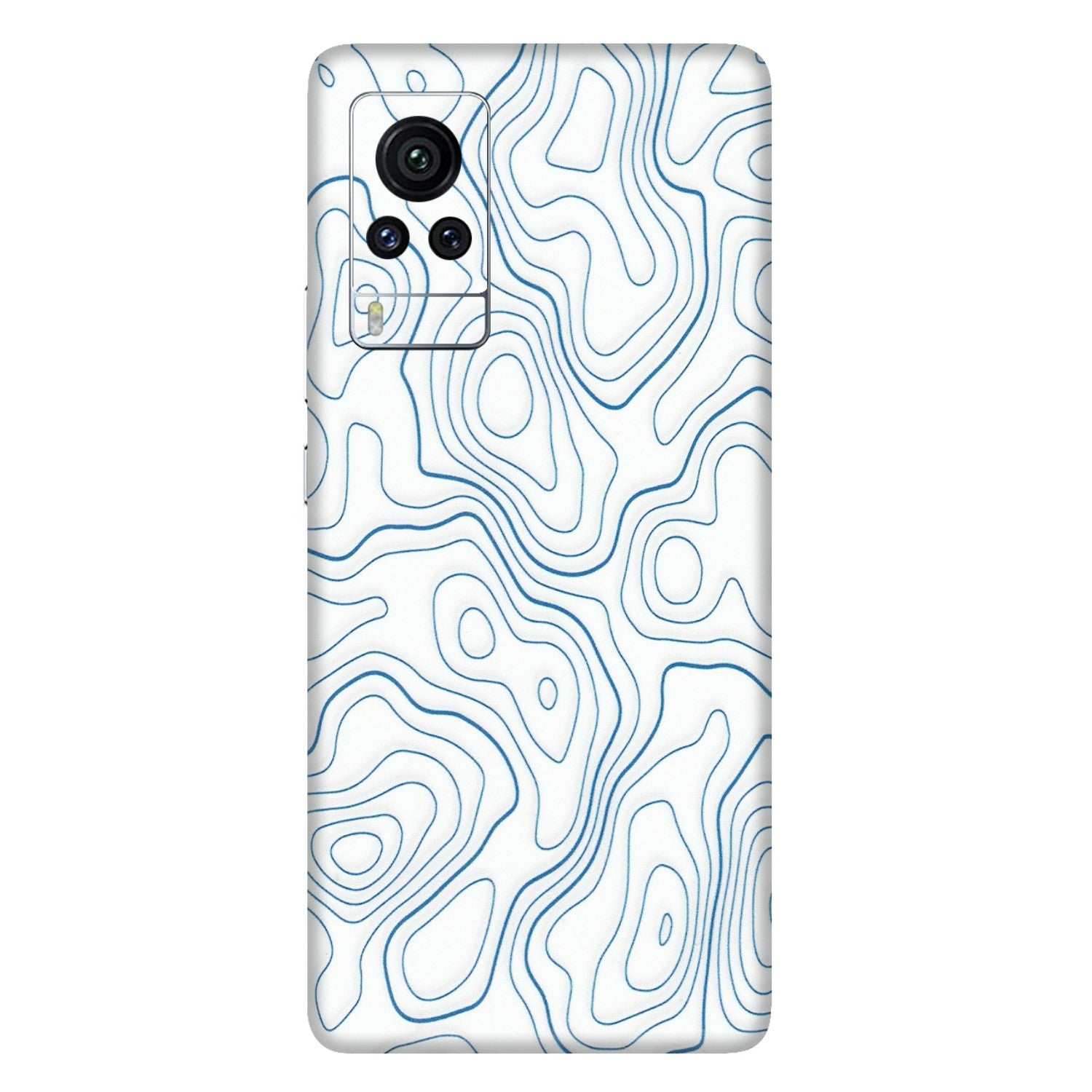 VIVO Z/V/X/T/U/S Series Phone Skins (All Models) - Blue And White Swirls - Matte Finish (M-139) Vivo X60 Pro