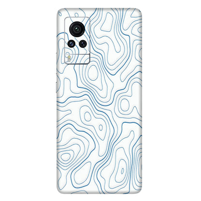 VIVO Z/V/X/T/U/S Series Phone Skins (All Models) - Blue And White Swirls - Matte Finish (M-139) Vivo X60 Pro