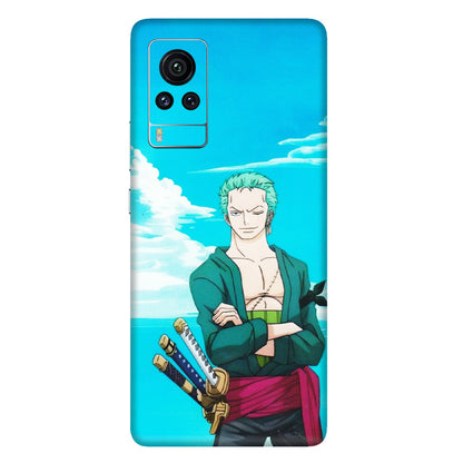 VIVO Z/V/X/T/U/S Series Phone Skins (All Models) - Cool Swordman Zoro Anime - Matte Finish (M-143) Vivo X60 Pro