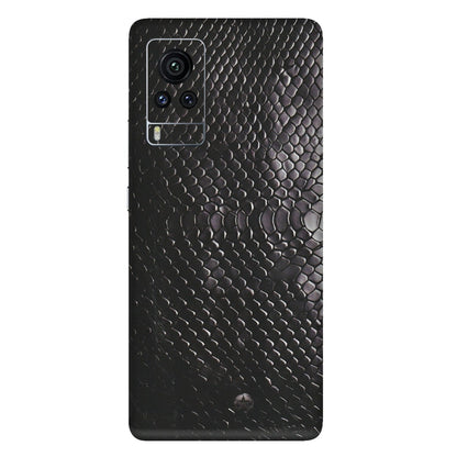 VIVO Z/V/X/T/U/S Series Phone Skins (All Models) - Black Snack Leather - Matte Finish (M-147) Vivo X60 Pro