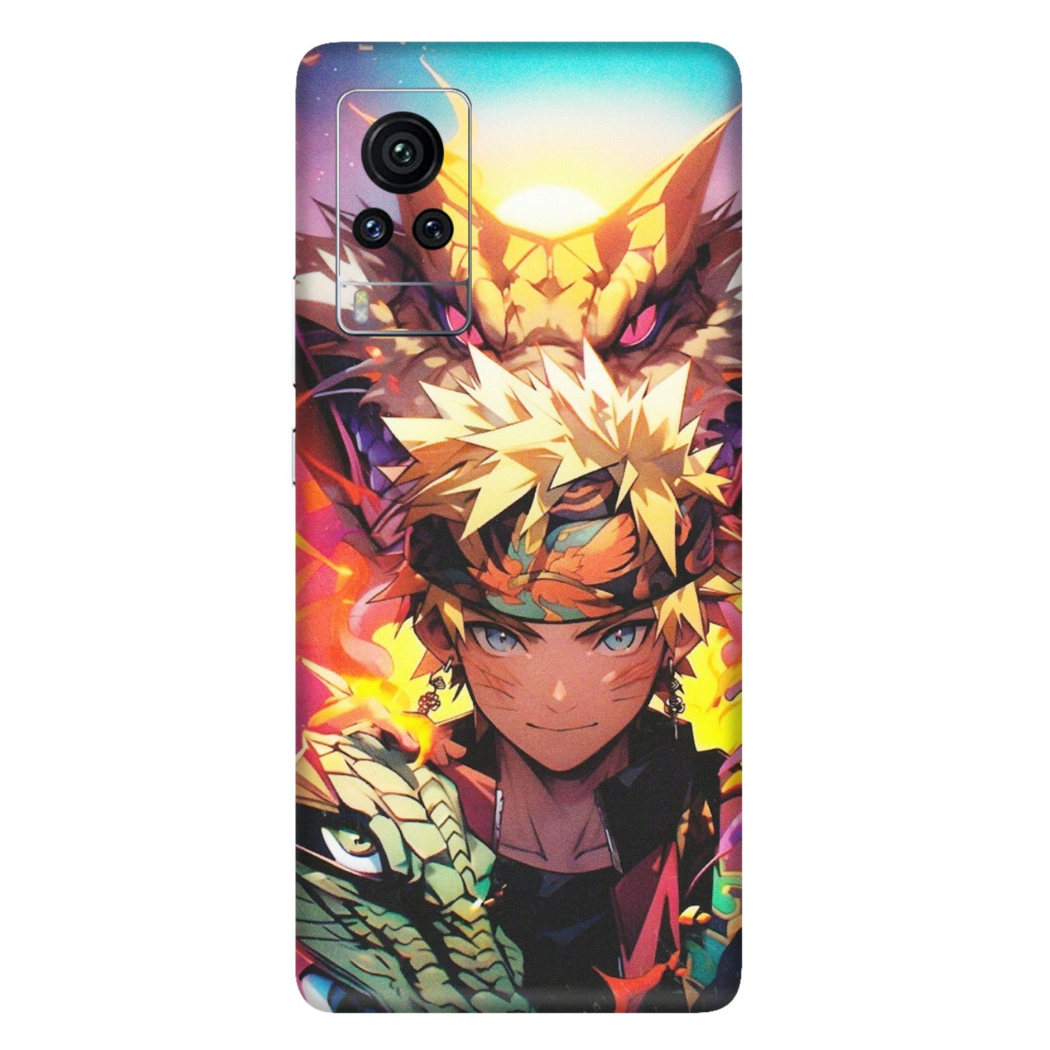 VIVO Z/V/X/T/U/S Series Phone Skins (All Models) - Angry Naruto Anime - Matte Finish (M-148) Vivo X60 Pro