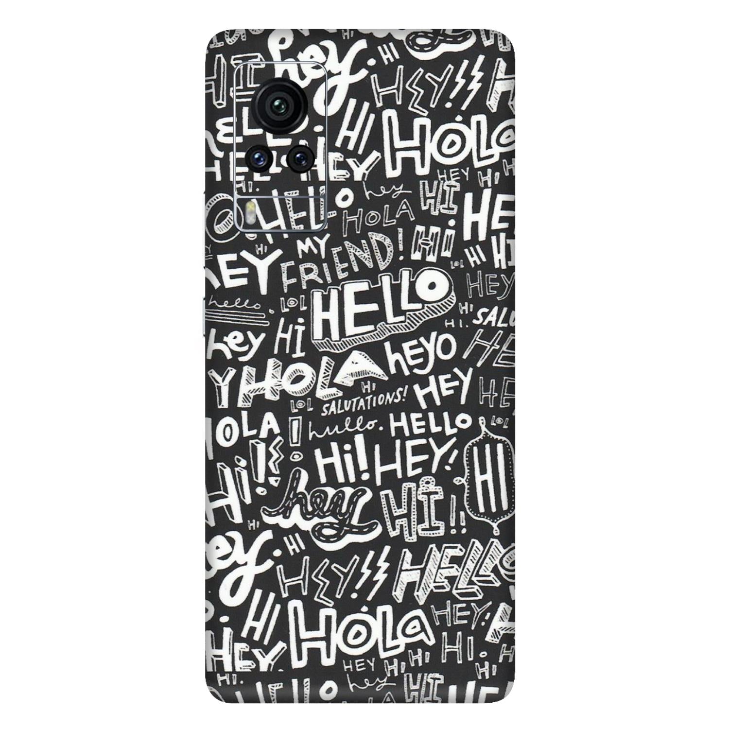 VIVO Z/V/X/T/U/S Series Phone Skins (All Models) - Hi Hello Doodles - Matte Finish (M-25) Vivo X60 Pro