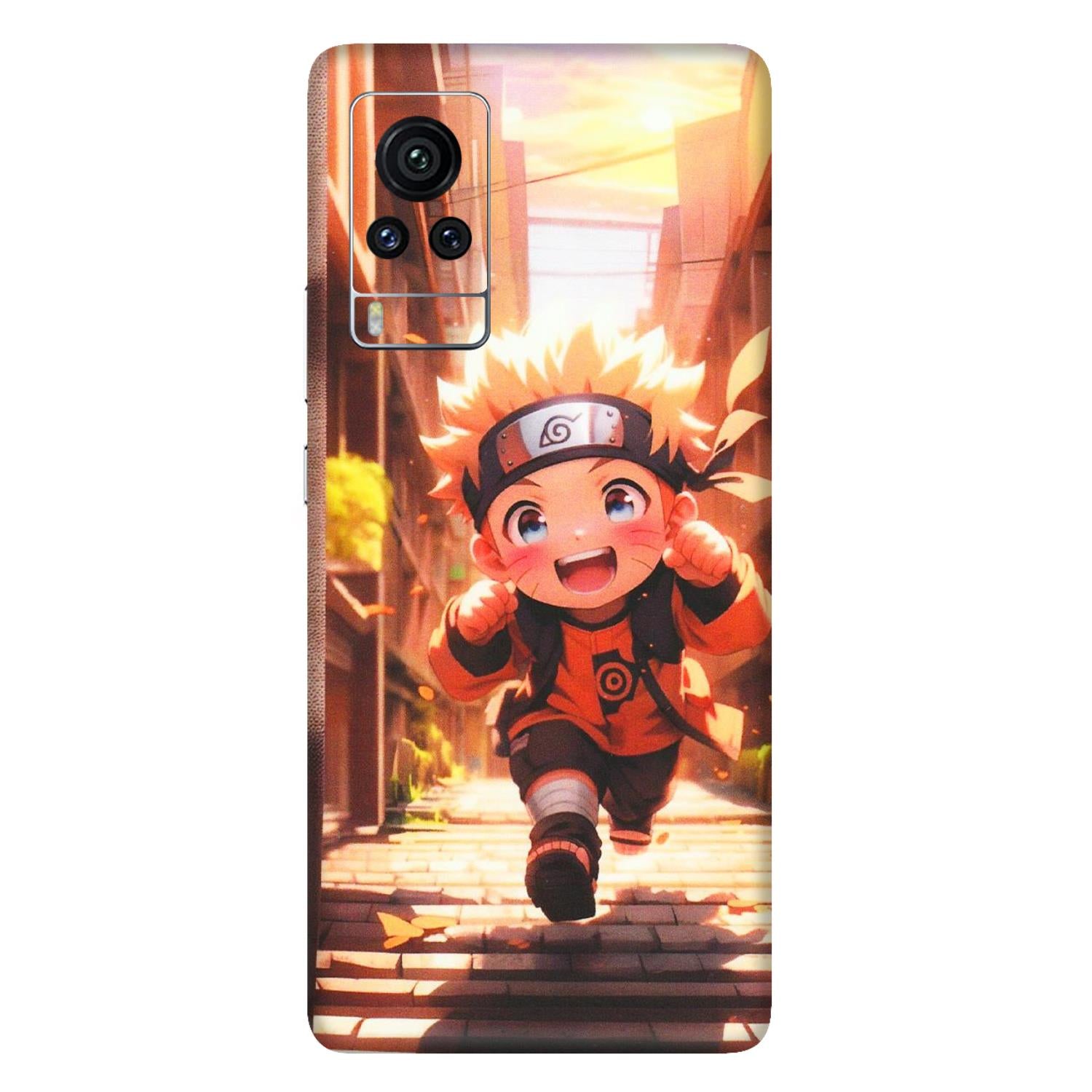 VIVO Z/V/X/T/U/S Series Phone Skins (All Models) - Naruto Cute Toon Running - Matte Finish (M-04) Vivo X60 Pro
