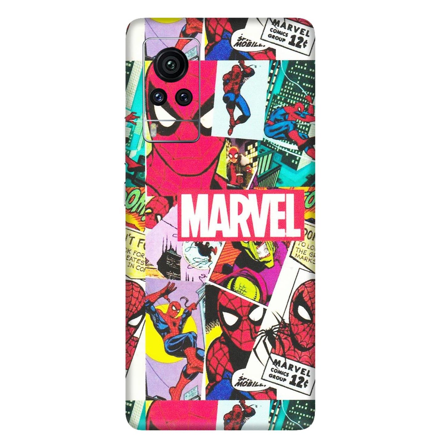 VIVO Z/V/X/T/U/S Series Phone Skins (All Models) - Marvel Comic Spiderman Grafitti - Matte Finish (M-72) Vivo X60 Pro